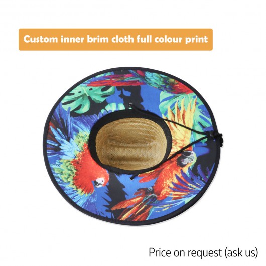 Surfside Straw Hats Printed Under Edge